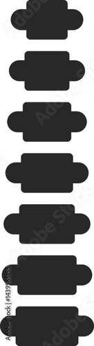 Human spine vertebra bone anatomy icon, solid icon vector.