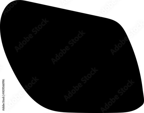 solid abstract cutout shape element