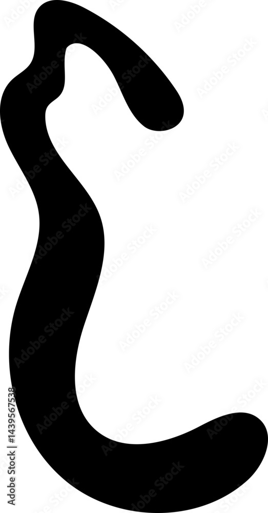 Naklejka premium solid abstract cutout shape element