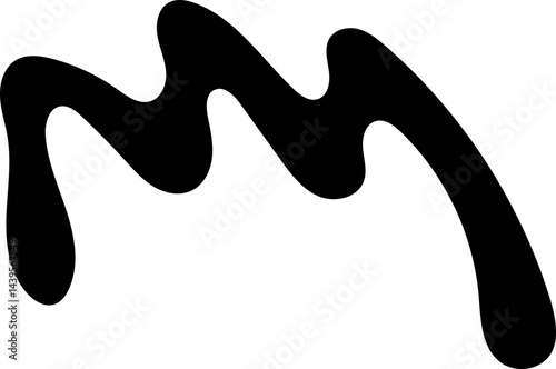 solid abstract cutout shape element