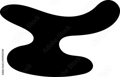 solid abstract cutout shape element