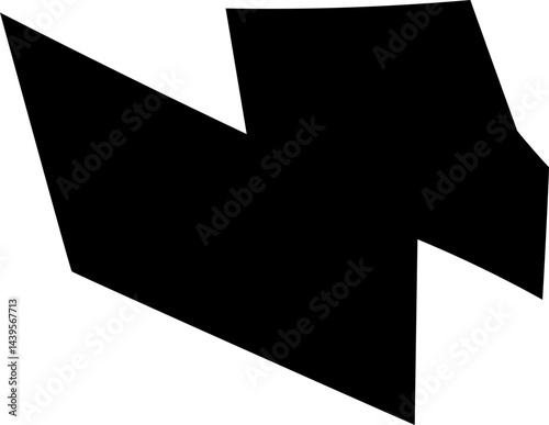 solid abstract cutout shape element