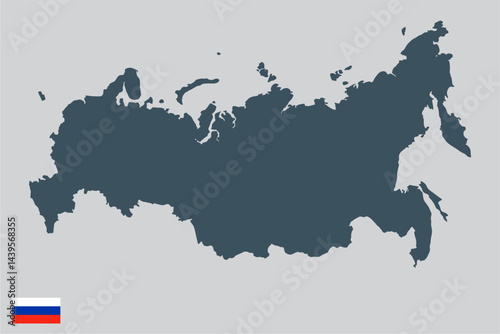 vector map of russia with transparent background