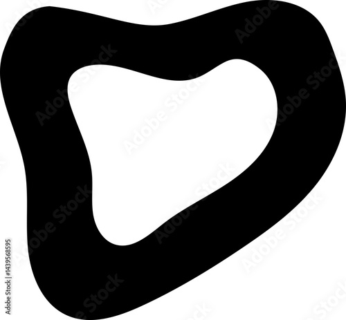 solid abstract cutout shape element