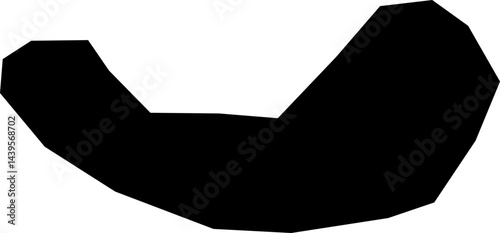 solid abstract cutout shape element