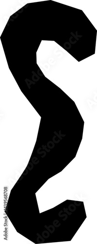solid abstract cutout shape element