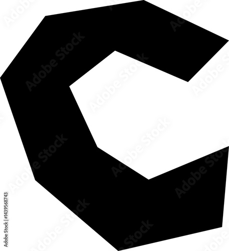 solid abstract cutout shape element