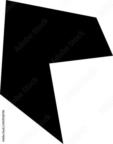 solid abstract cutout shape element