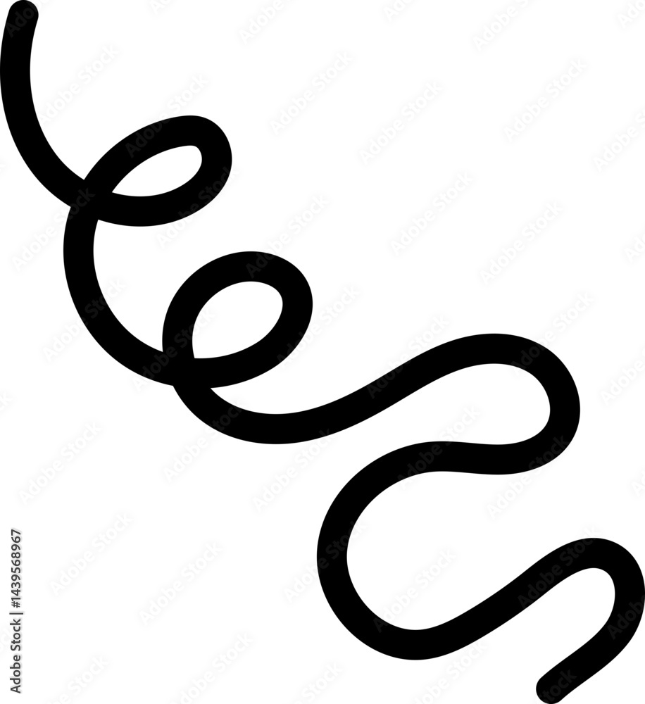 Obraz premium solid squiggle abstract line element
