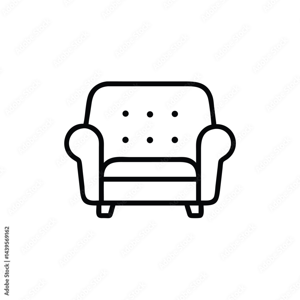 armchair on white background for web and graphic design armchair on white background for web and graphic design