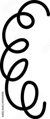 solid squiggle abstract line element