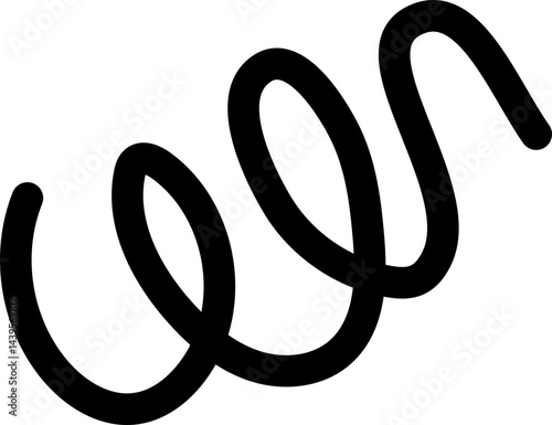 solid squiggle abstract line element