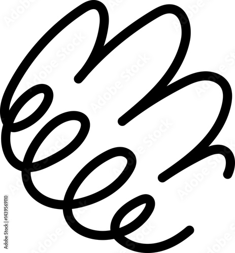 solid squiggle abstract line element