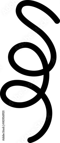 solid squiggle abstract line element