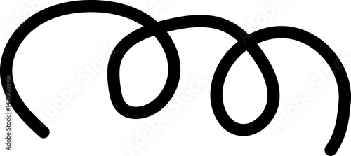 solid squiggle abstract line element