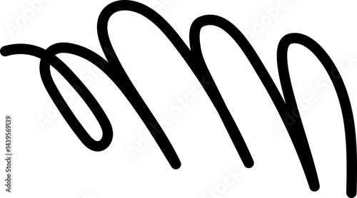 solid squiggle abstract line element
