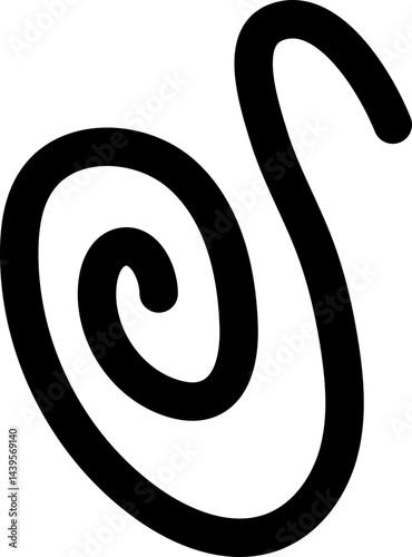 solid squiggle abstract line element