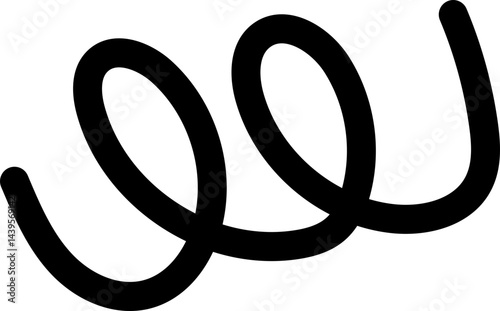solid squiggle abstract line element