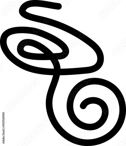 solid squiggle abstract line element