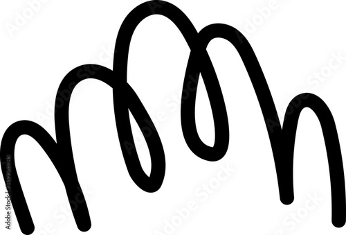 solid squiggle abstract line element
