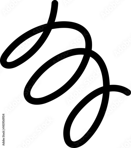solid squiggle abstract line element