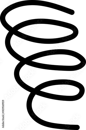 solid squiggle abstract line element