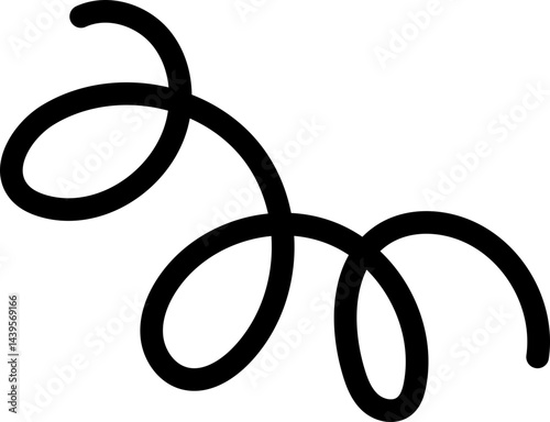 solid squiggle abstract line element