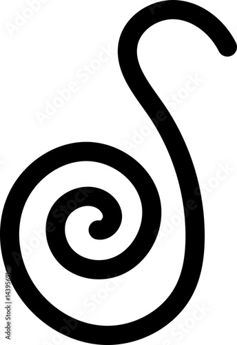 solid squiggle abstract line element