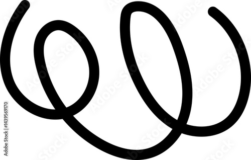 solid squiggle abstract line element