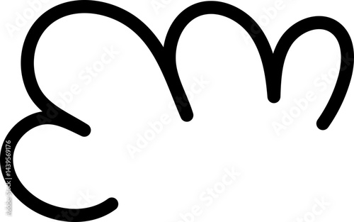 solid squiggle abstract line element