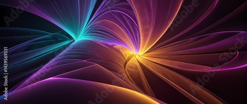 Obraz na płótnie Abstract digital backgrounds composed of fractal shapes and luminous gradients. Extremely detailed high resolution illustration. w salonie