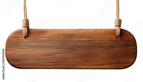 Rustic Wooden Sign with Rope Hangers