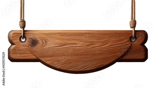 Rustic Wooden Sign with Rope Hangers