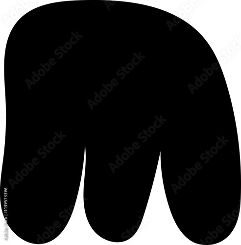 solid cutout abstract shape element