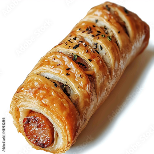 FIRECRACKER SAUSAGE ROLL thinner inside only 1 sausage top view full sharp