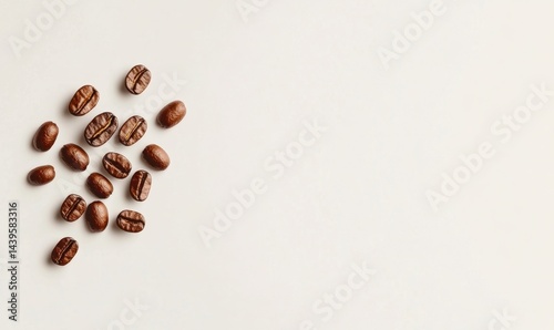 Wallpaper Mural Coffee Beans Arranged on a Light Background for Culinary Uses Torontodigital.ca