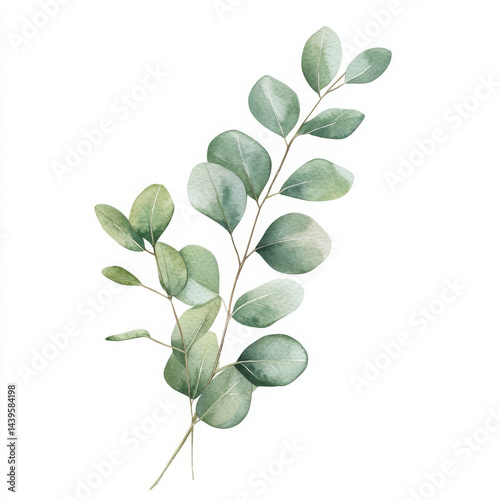 Watercolor illustration leaf, so fresh and elegant