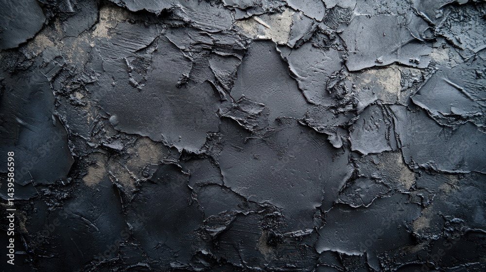 A textured charcoal wall with dramatic lighting A textured charcoal wall with dramatic lighting