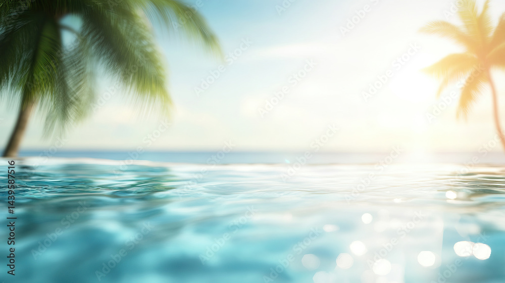 Obraz premium A Serene Sunset Reflection Spreading Over the Tranquil Surface of the Water Below