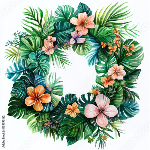 Tropical illustration look so charming, beautiful and dreamy