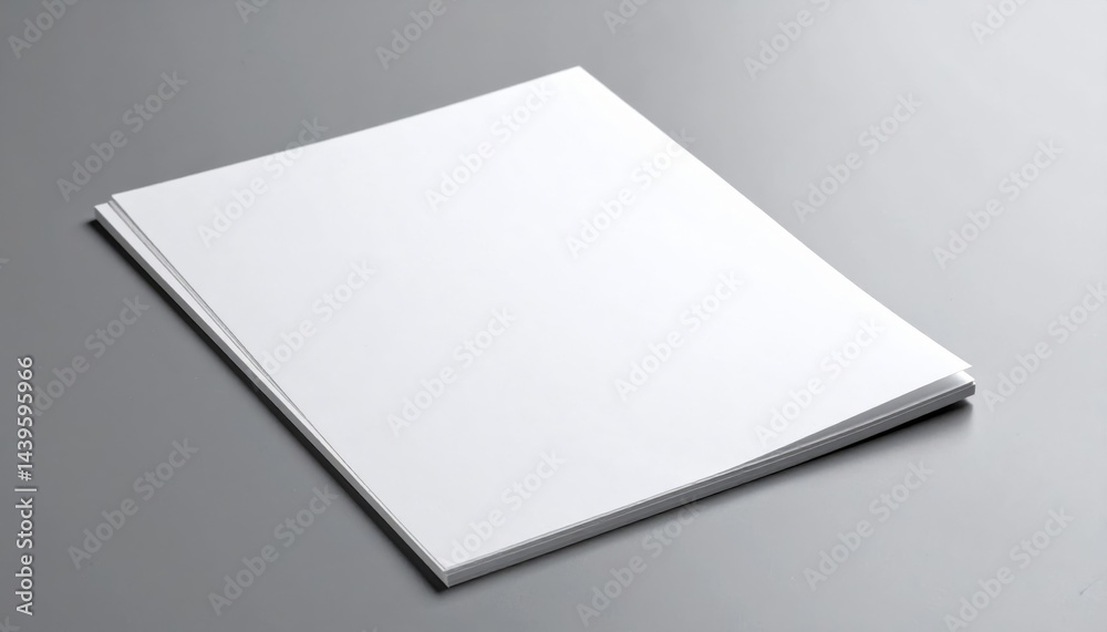 Blank White Paper Stack Mockup Perfect for Brochure Design Presentation Blank White Paper Stack Mockup Perfect for Brochure Design Presentation