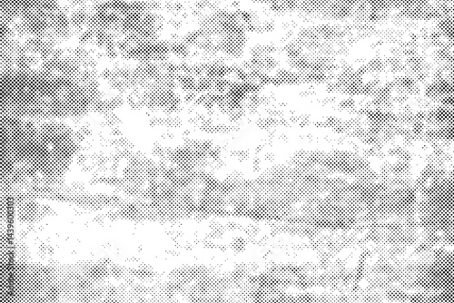 Abstract grunge halftone pattern, black dost texture on white background