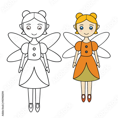 A fairy-doll is a delicate, magical figure with shimmering wings, sparkling clothes, and a graceful charm, embodying enchantment and whimsical beauty.