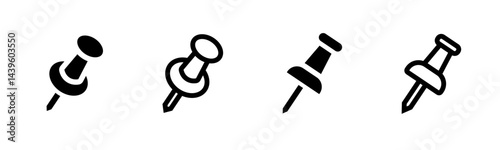 Push pin icon. Thumbtack vector icon. Vector EPS 10
