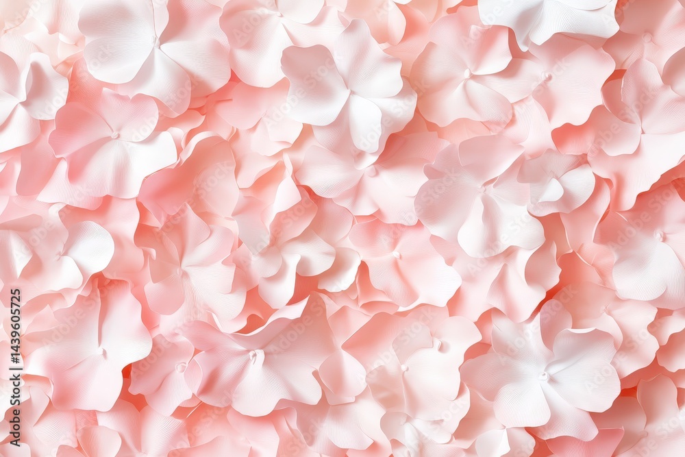 Fototapeta premium Delicate, light pink floral pattern background design.