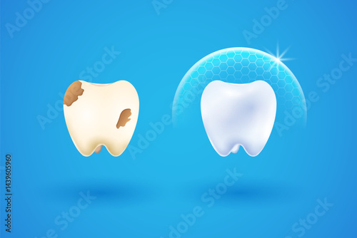 happy strong healthy teeth showing dental and oral hygine. Teeth Whitening Healthcare and Medical Concept