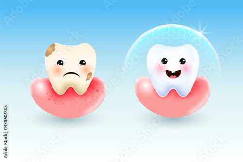 happy strong healthy teeth showing dental and oral hygine. Teeth Whitening Healthcare and Medical Concept