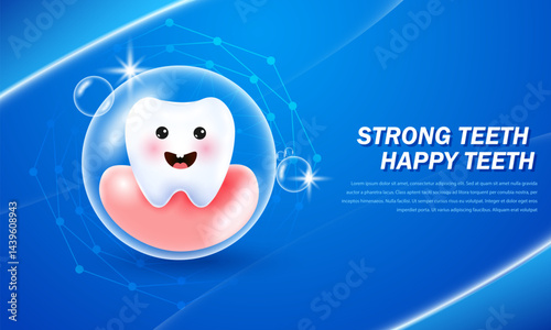 happy strong healthy teeth showing dental and oral hygine. Teeth Whitening Healthcare and Medical Concept
