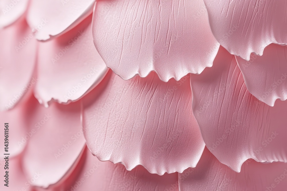 Obraz premium Close-up view of delicate pink rose petals arranged in a textured pattern.