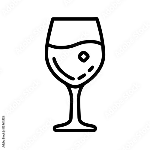 glass of wine isolated